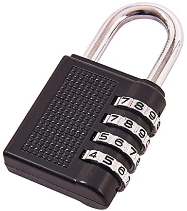 Amtech T1140 4 Digit Combination Padlock Black