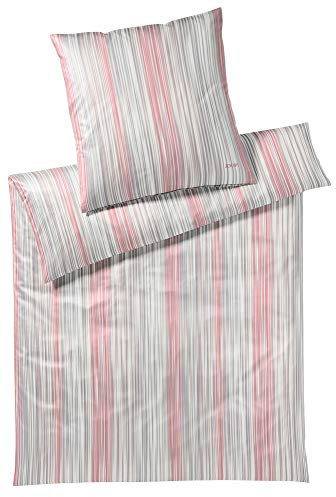 JOOP! Bettwäsche Pinstripe coral Kissenbezug einzeln 80x80 cm