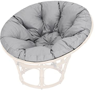 Imbottitura per poltrona Papasan, cuscino di ricambio, diametro di 114 cm, cuscino imbottito, made in EU, colore: cenere