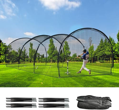 ORIENTOOLS Cricket Batting Net 9m, Baseball Batting Cage Netting for Pitching Training in The Backyard, Cricket Net for Golf, Baseball and Softball