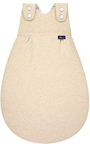 Alvi Baby Mäxchen Außensack quilt nature/Ganzjahresschlafsack mitwachsend/Babyschlafsack größenverstellbar/Alvi Kinderschlafsack ohne Ärmel/für Jungen und Mädchen ab 0 Monate