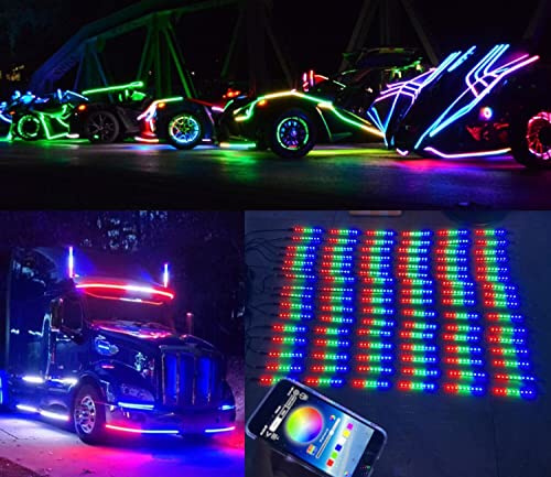 16PCS 6.5FT 2Meters 78 Single Row IP68 Waterproof Addressable LEDs Dream Color RGB Chasing Strips Lights for Polaris Slingshot Truck Off-Road Lighting Golf Cart Ryker Gifts