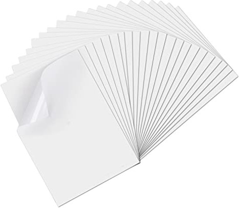 YOUHOOL A4 Aufkleber Papier zum Drucken - Druckbare Vinyl Matte Selbstklebende Wasserdichte Blätter für Tintenstrahldrucker und Cricut Maker