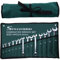SPEEDWOX 14-Piece Essential Metric Combination Wrench Set Metric 8mm to 24mm 12 Point Combination Wrench Sets in Roll-up Pouch for General Household Garage Chrome Vanadium Steel Mirror Chrome Finish