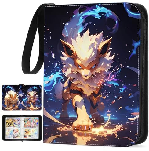 HLMYLFF Karten Sammelalbum, PU Wasserdicht Sammelkarten Album, 50 Seiten 400 Karten Kapazitä Sammelmappe Karten Ordner Heft, Geschenke für Sammler und Kinder.