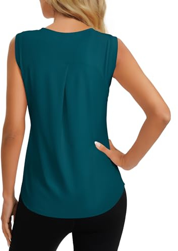 Dawnrole Top Deportivo sin Mangas para Mujer Tennis Fitness Shirt Top Deportivo de Yoga Ligero para Mujer