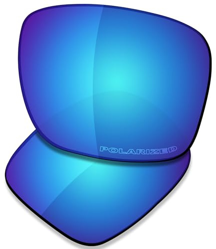 Saucer Lentes de repuesto prémium para gafas de sol Oakley Holbrook XXL OO9487, Azul glaciar polarizado, Taille unique