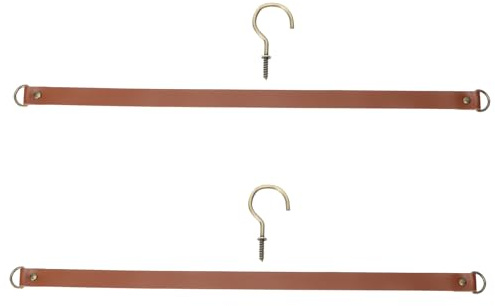 Uonlytech 2 Juegos Alzapaños de Cuero para Cortinas Ganchos Diseño Simple y Práctico para Salón y Hogar Fácil Instalación Decoración Cálida para Ventanas y Visillos