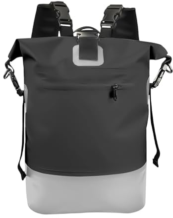 Torba Kempingowa Wodoodporny Plecak Zwijany 25 L, Wytrzymała Torba-pulver | Przygoda Dry Do Wspinaczki Górskiej Trekking Plasquatch a Siłownia Sporty Na Świetrzu Powietrzu Nocowani, svart, Se