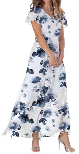 Robe Femme Robe Femme Ete Fleurie Decontractée Ete Chic Et Elegant Mariage De Gala Grossesse Jupe Mi Longue Été Combinaison Robes Femmes Courte Invite Sexy Soirée Swing Tenue pour Cocktail 5XL Tee