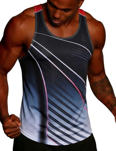 frueo 1 Pack Gym Vest Men Quick Dry Y-Back Muscle Tank Top | sport workout body building loose fit training athletic vest,gym tank top,exercise tops,sleeveless,activewear,running singlet