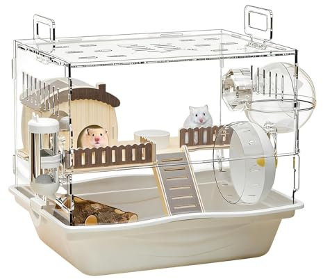 Cages pour Hamsters Maison Transparente À 2 Étages