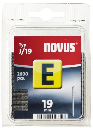 Novus 23303 Nägel 19 mm Länge, 2600 Stück vom Typ J/19, optimales Heftmittel zur Befestigung von Zierleisten und Eckleisten