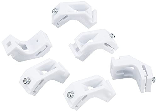 Merriway® BH01576 (6 Pcs) Curtain Rail Brackets for Whiteline Harrison Curtain Track Glider Rail Slide White Nylon - Pack of 6 Pieces