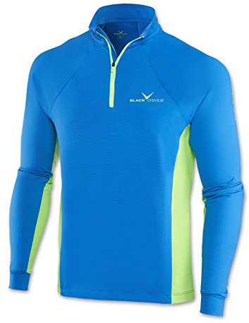 Black Crevice Herren Skirolli Zipper Shirt, blau/grün, XL