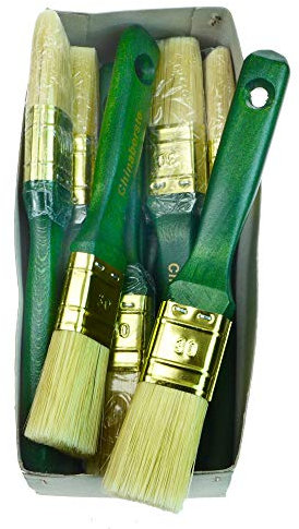 ROTIX-9172 6 x Flachpinsel 9. Stärke Profi-Qualität 6er-Pack (30 mm)