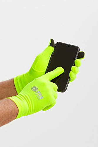 Time To Run Guanti Quickdry Leggero da Running con Funzionalità Touch Screen L Giallo