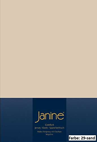 Janine Spannbettlaken Elastic 5002, Gr. 200x200 cm, Fb. 29 Sand, Elastic-Jersey