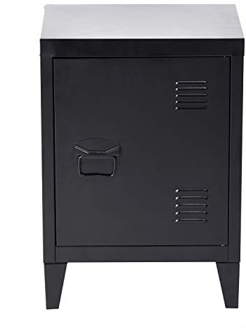 Furniture-R France Meuble d'appoint en métal - Mini Armoire à Livres - Dimensions : 40,5 x 30,5 x 57,5 cm - Noir