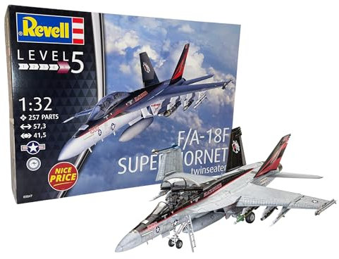 Revell 03847 F/A-18F Super Hornet twinseater 1:32 Scale Unbuilt/Unpainted Plastic Model Kit