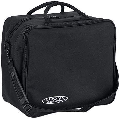 Classic Cantabile Multifunktionstasche groß - Für bis zu 3 Dämpfer und sonstiges Zubehör - Verstellbare Abtrennungen - Komplett gepolstert - schwarz