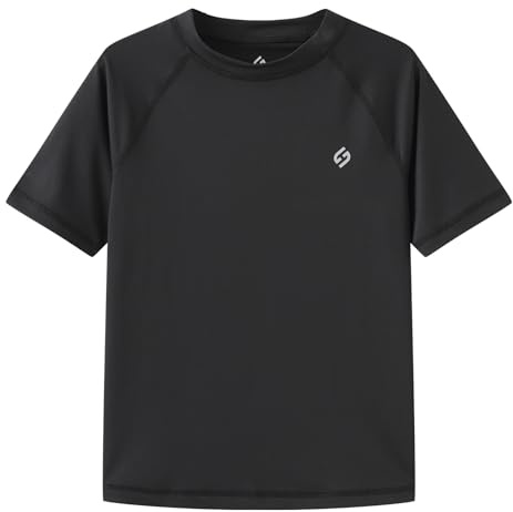 HODOSPORTS UV Shirt Jungen UPF 50+ Kurzarm Schwimmshirt Kinder Rashguard-Shirts Rash Guard