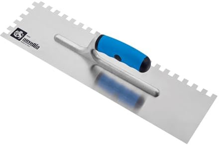 Ausonia - Frattazzo per colla 42x12 lama INOX manico bimateriale Dente 10x10