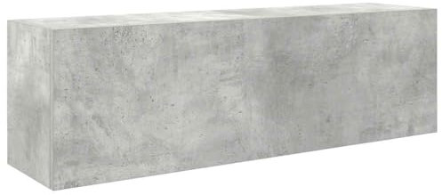 vidaXL Bad-Wandschrank Betongrau 100x25x30 cm Holzwerkstoff, Bad-Hängeschrank, Hängeschrank Badezimmer, Wand-Badschrank, Hängeschrank Bad