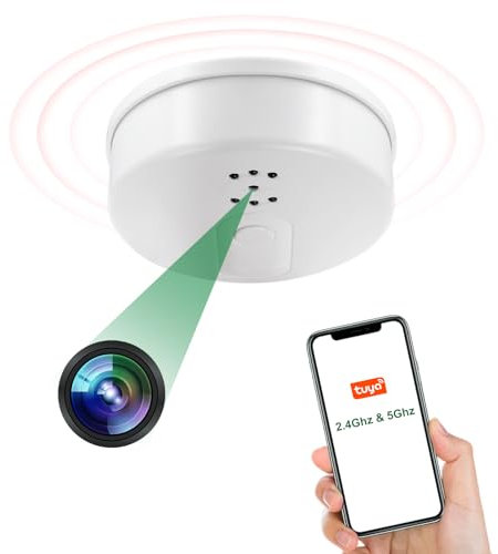 Tebetu Caméra Espionne Cachée 2.4G et 5G, Mini Camera Espion sans Fil HD 1080P, Camera Interieur Discrete avec Vision Nocturne et Détection de Mouvement Spy Cam Convient pour l'Intérieur