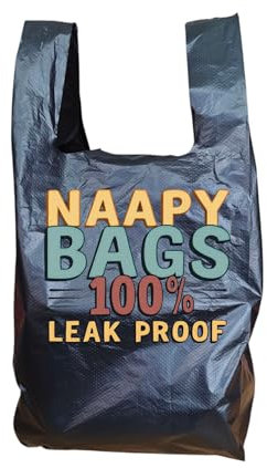 JOKOLO Adult Nappy Bags 20% Thicker Sacks, Easy Tie Handles, Odour Free, Discreet Black Plastic, Strong Sanitary Disposal Bag (100)