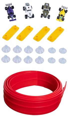 KiBcsLic Pista de Rampa Flexible para Autos de Carreras, Ligera, Flexible, para Hacer Tú Mismo, Divertida, Portátil, Juguete para Niños