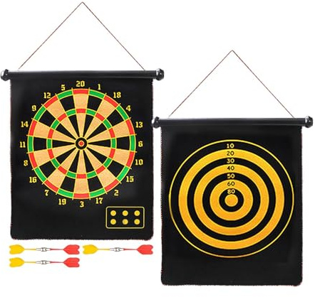 Scheda di dardo magnetico per bambini, tavola da dardo per bambini | Play party Game Indoor Outdoor - Rolling a doppio lato per adulti giochi da tavolo da all'aperto interno