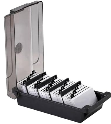 Organizer per biglietti da visita - Scatola portaoggetti multislot, di archiviazione dei contatti personali, attrezzatura per ufficio per workstation, strumento di archiviazione compatto | Lay