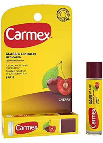 Carmex Cherry Flavor Moisturizing Lip Balm Stick SPF 15 by Carma Laboratories, Inc. (English Manual)