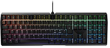 CHERRY MX BOARD 3.0 S, Mechanische Gaming-Tastatur mit Kabel, Pan-Nordisches Layout (QWERTY), Aluminium-Gehäuse, RGB-Beleuchtung, MX RED Switches, Schwarz