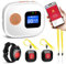 Notrufknopf für Senioren, WiFi Smart Notrufklingel Alert System Verbunden mit dem Telefon Hausnotruf mit Notrufarmband für ältere Patienten Behinderte,Kinder (1*Empfänger + 2*Knopf + 1*Uhr)
