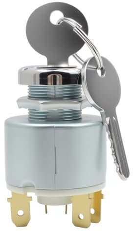 Interruptor de Encendido, 12V Universal de Arranque del Motor Interruptores con 2 Llaves, Motor de Arranque Interruptores, con Llave Adecuado para Motocicletas, Tractores, Coches y Barcos