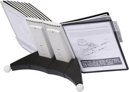 Durable Sherpa 20 Bordsställ, med 20 paneler, svart/grå, 551922 | Blädderställ för A4-format, inkluderar indexflikar, stabil med antiglidskydd, utbyggbar modulär design, Made in Germany