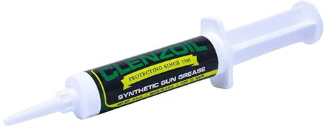 Clenzoil Synthetic Grease Syringe - For All Types of Firearms & Guns - Synthetic Gun Grease - Use in Extreme Temperatures - Gun Equipment Maintenance - Rust Prevention & Lubricant - 0.5 oz Syringe