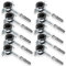 KNM TRADE 10 x Einfach Rohrschelle + 10 x Dübel + 10 x Stockschraube – Set zur einfachen Rohrbefestigung | Für Sanitär- und Heizungsinstallationen - 1/2 20-24 mm