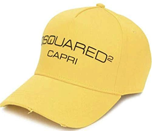 DSQUARED2 Capri Italy Yellow Baseballcap Cap Kappe Basebalkappe Hat Hut