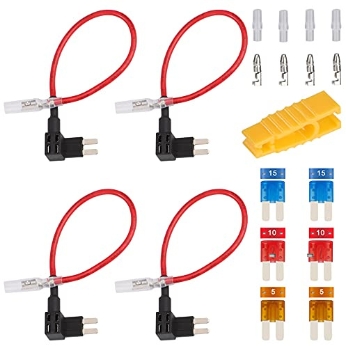 QIMEI-SHOP Fusibili per auto, fusibile di corrente, micro 2, con 6 pezzi, 5/10/15 A