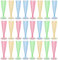 Set di 24 bicchieri da spumante riutilizzabili in plastica, colori arcobaleno, bicchieri di plastica, bicchieri da vino, lavabili in lavastoviglie (130 ml)
