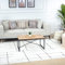 Livabliss Kalix Wohnzimmer Teppich modern – Abstrakt Design in Marmor Optik für Wohnzimmer 160x213 cm, Esszimmer, Schlafzimmer - Marmor Teppich groß, weicher Teppich Kurzflor in Grau, Schwarz, Creme