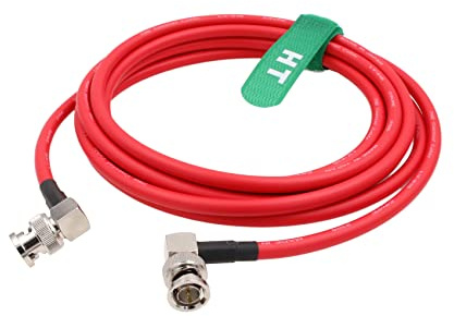 HangTon Câble Bnc Coaxial Vidéo Hd Sdi 12G 4K Pour Moniteur D'Appareil Photo Canare Lv - 61S 75 ohm 5M Pour Sony Alexa Dsmc2 Caméra Blackmagic Smallhd Atmos Moniteur Angle Droit