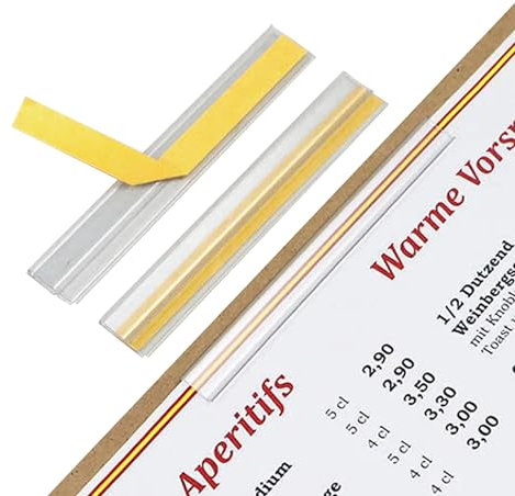 Klemmschienen, 100 Stück, selbstklebend, 100 mm, 1 mm, Befestigungsclips, Klemmleiste, Schiene