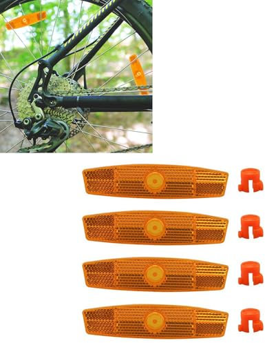 RJSQAQE Bike Wheel Reflectors,Bicycle Wheel Spoke Reflector,360° Visibility Bike Spoke Reflectors,Safety Warning Reflector Road Bike Tire Reflectors Bike Accessories for Mountain Bike