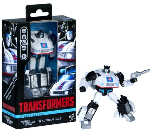 Transformers Toys Studio Series Deluxe Class Transformers: The Movie Autobot Jazz, figura de acción de conversión de 4.5 pulgadas, juguetes robot, 8+