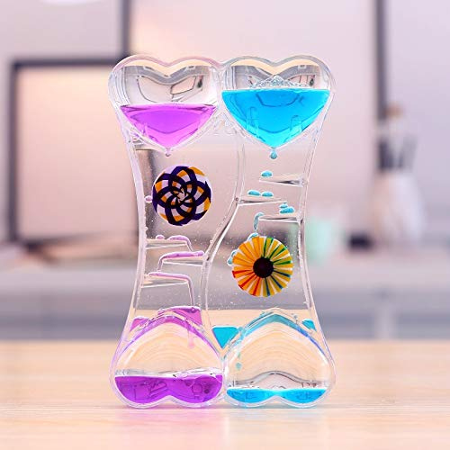 Litinliv Sablier Liquide à Hhuile, Minuterie Liquide Colorée, Jouet Apaisant, Minuteur Sensoriel Liquide, Jouet Sensoriel, Bouteille Sensorielle, Sabliers Liquide pour Activité, Détente, Apaisant (D)
