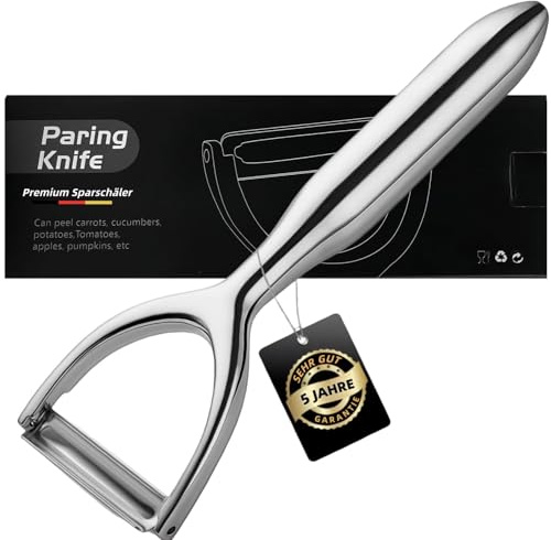 Premium 304 rostfritt stål uppgradering, potatisskalare, morotsskalare, grönsaksskalare, ultra-vass, robust kling, diskmaskinssäker, 5 års garanti